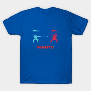 Ninja fighting retro video game art T-Shirt